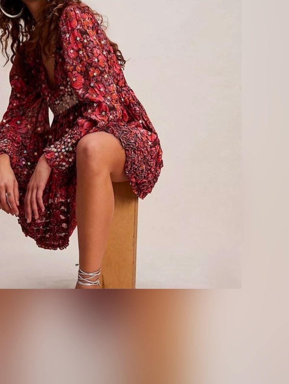NWOT Free People Bali Sweet Blooms Mini Dress XS - Picture 5 of 13